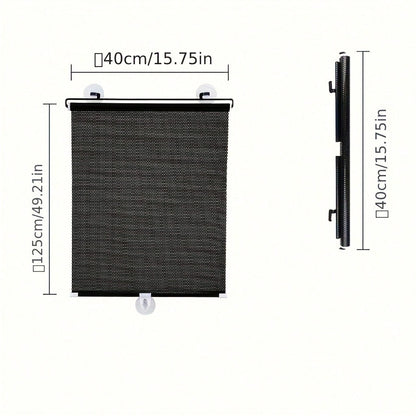 Suction Cup Blackout Curtains,Retractable Sunshade,Portable Blinds,Free-Perforated Sun Protection Roller Shade,Temporary Sunshade Windows Blinds