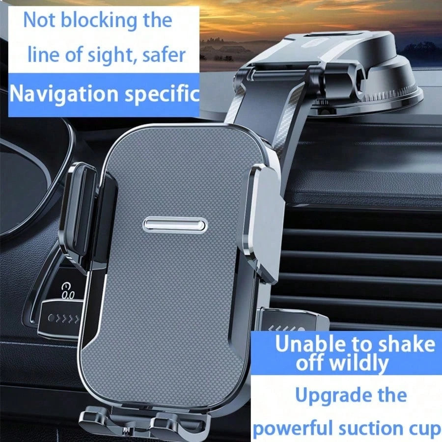 Suction Cup Car Phone Holder, No Handheld Operation Required, Protects Your Hands, Securely Fixes Your Phone, 360-Degree Rotating Shockproof Multi-Functional Air Vent, Suitable For Car Dashboards And