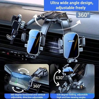 Suction Cup Car Phone Holder, No Handheld Operation Required, Protects Your Hands, Securely Fixes Your Phone, 360-Degree Rotating Shockproof Multi-Functional Air Vent, Suitable For Car Dashboards And