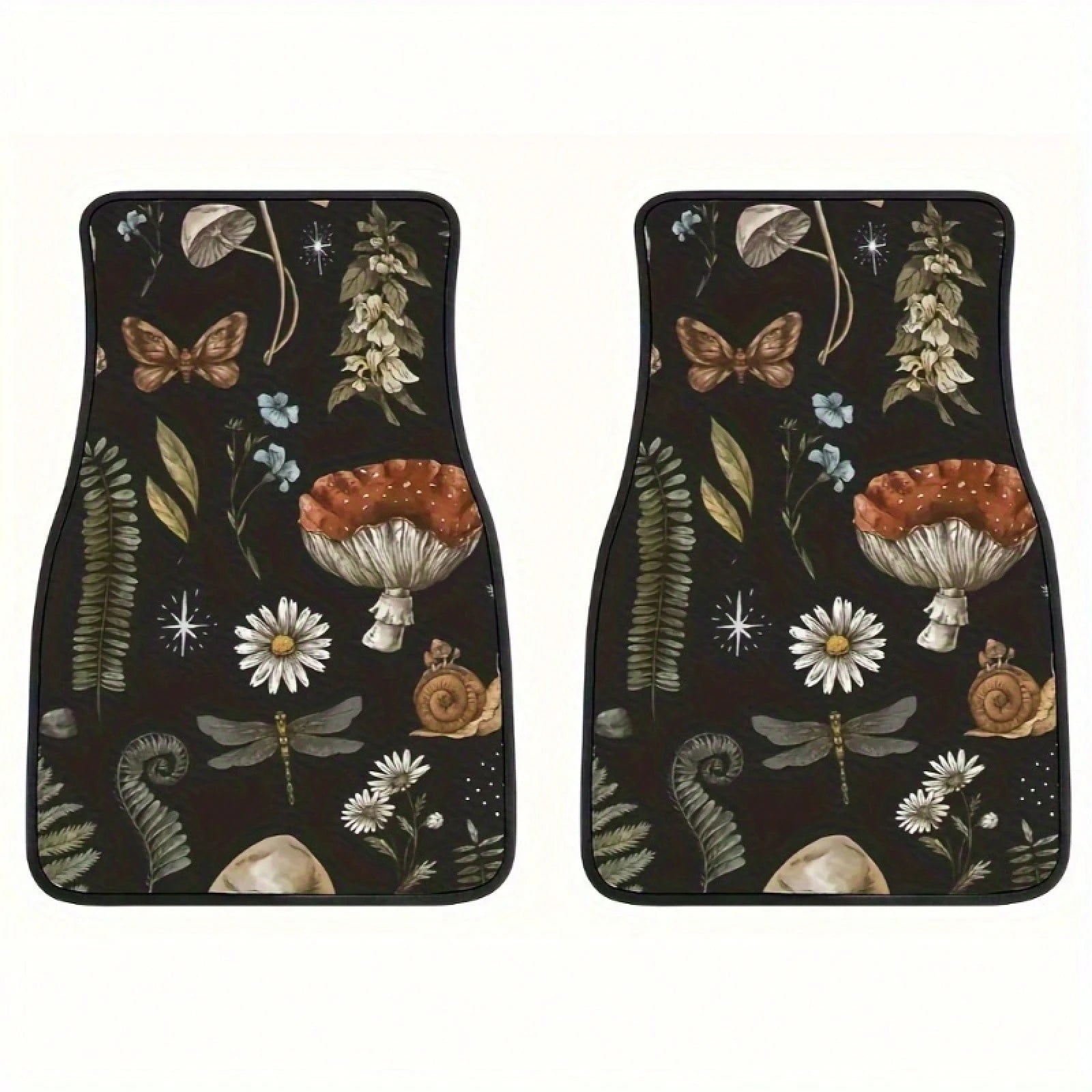 Suitable For All Car Models, 4-Piece Set Patterned Car Carpet, All-Season Vehicle Carpet With Non-Slip Base, Easy-To-Clean Car Interior Accessories,Car Mats