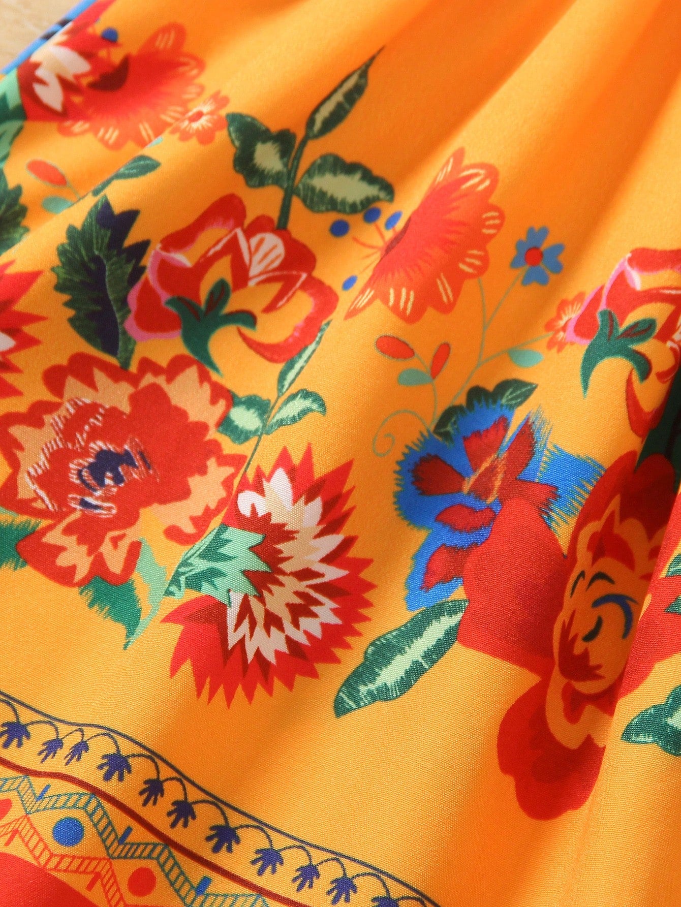 Summer Baby Girl Cold Shoulder Mexican Sundress For Dress Floral Orange Dress​Holiday Mommy And Me Matching Mom Daughter