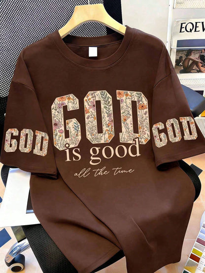 Summer Book Lover Graphic T-Shirt, Graphic T-Shirt, Women's Graphic T-Shirt, Women's Clothing, Back To School Season Brown Casual