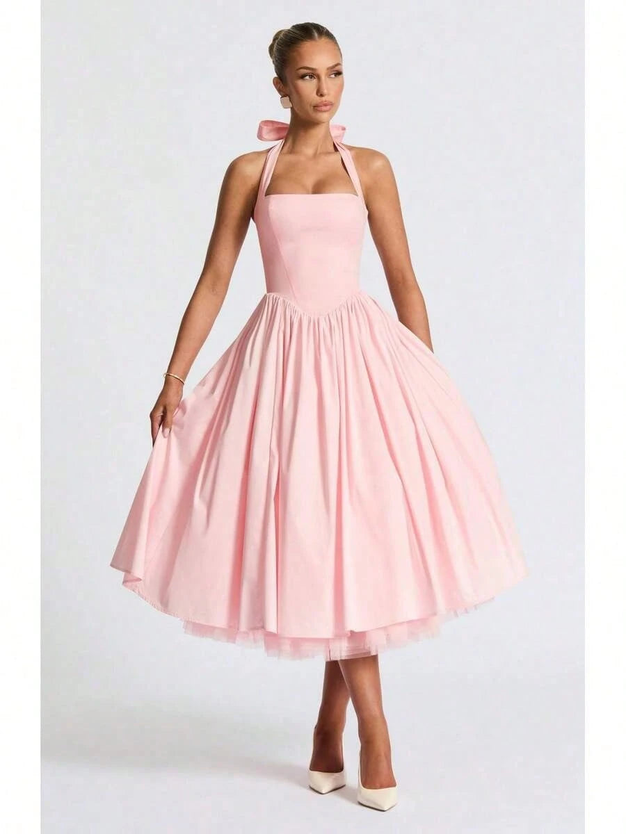 Summer Dresses For Women2026 New Women Dress European American Style Puffy Skirt Evening Gown Popular Lace-Up Dress Women Clothing For Party Datedres
