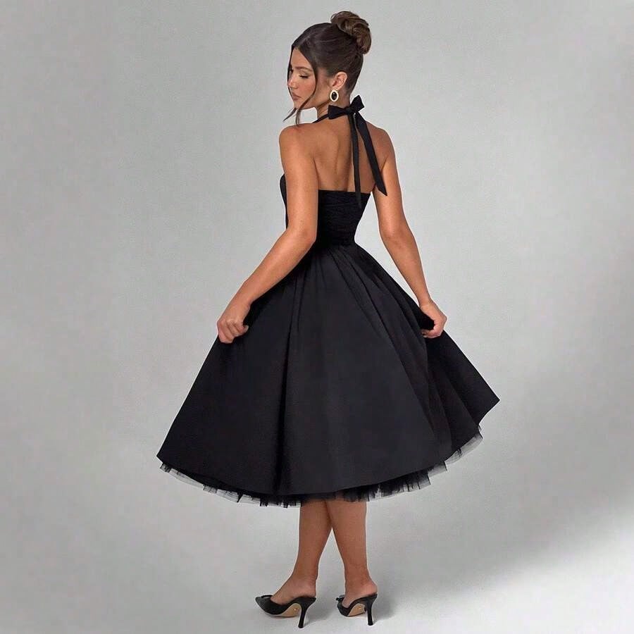 Summer Dresses For Women2026 New Women Dress European American Style Puffy Skirt Evening Gown Popular Lace-Up Dress Women Clothing For Party Datedres