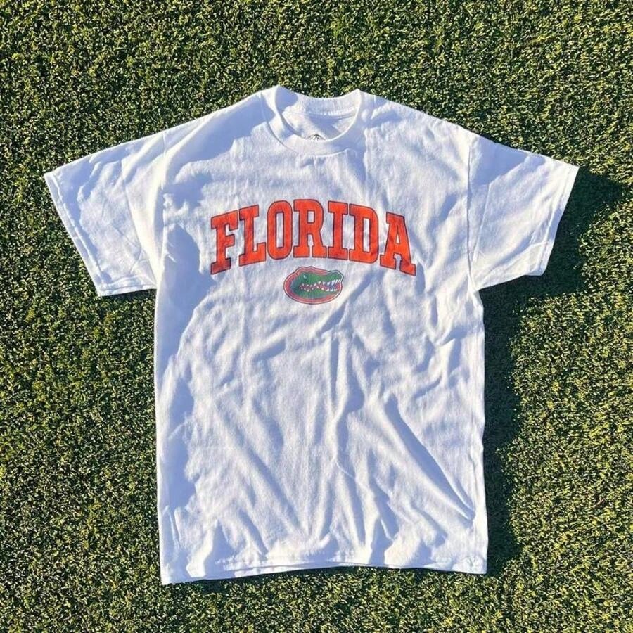 Summer New Printed Short Sleeve Tops, Vintage Gators Shirt, Carolina Team Shirt, Sports Teams Collection, Team Pattern Series Tops, Gift For Fans-L91