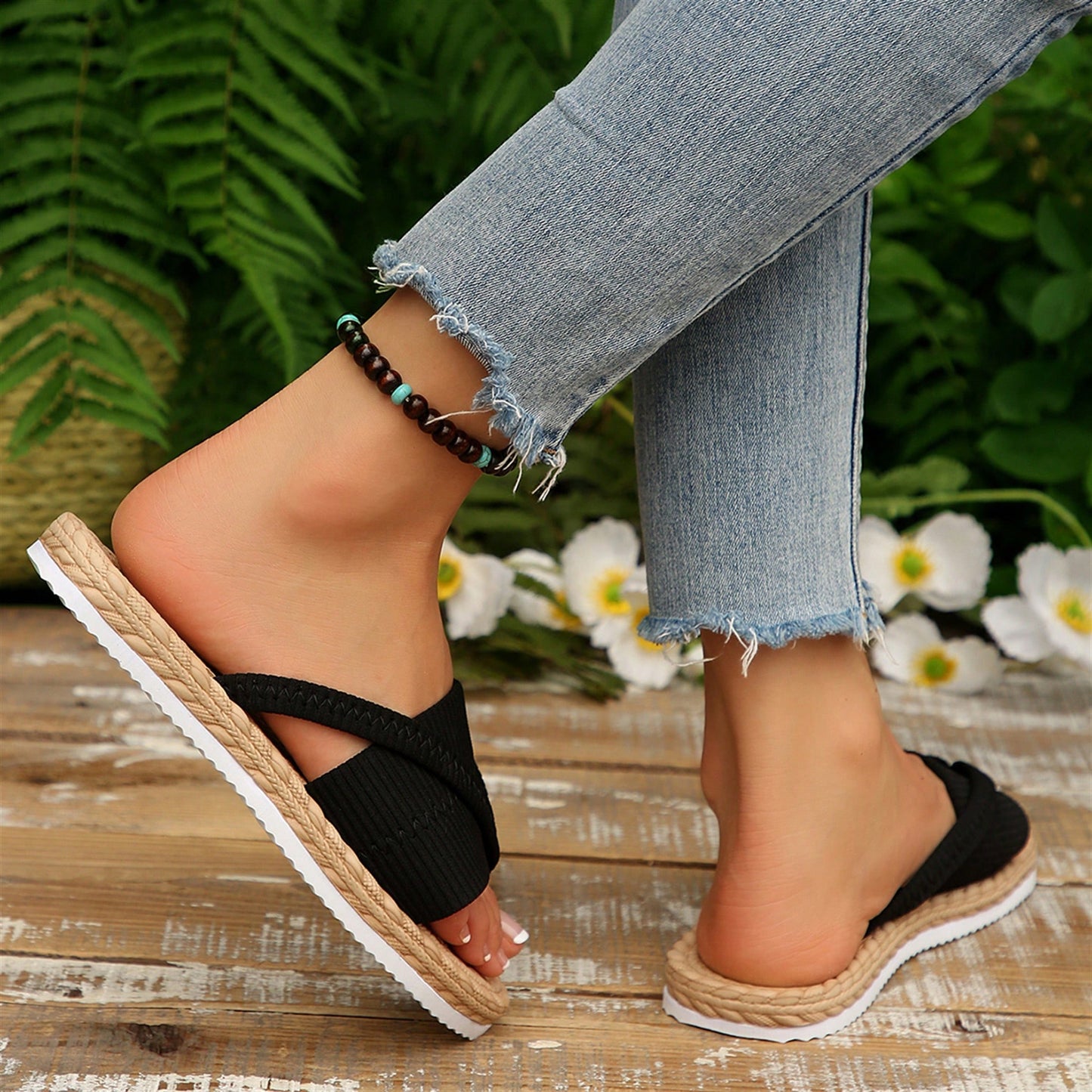 Summer Outdoor Beach Walking Travel Flats Shoes For Women Womens Open Toe Thong Dressy Sandals Flip Flops Slides