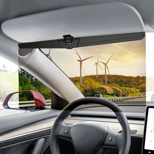 Sun Visor Extender For Cars, Upgraded Polarized Car Visor Extender Sun Blocker UV400, Universal Visor Extension For Car Visor, Clip On Sun Visor For Car, Adjustable Sun Visor Extension