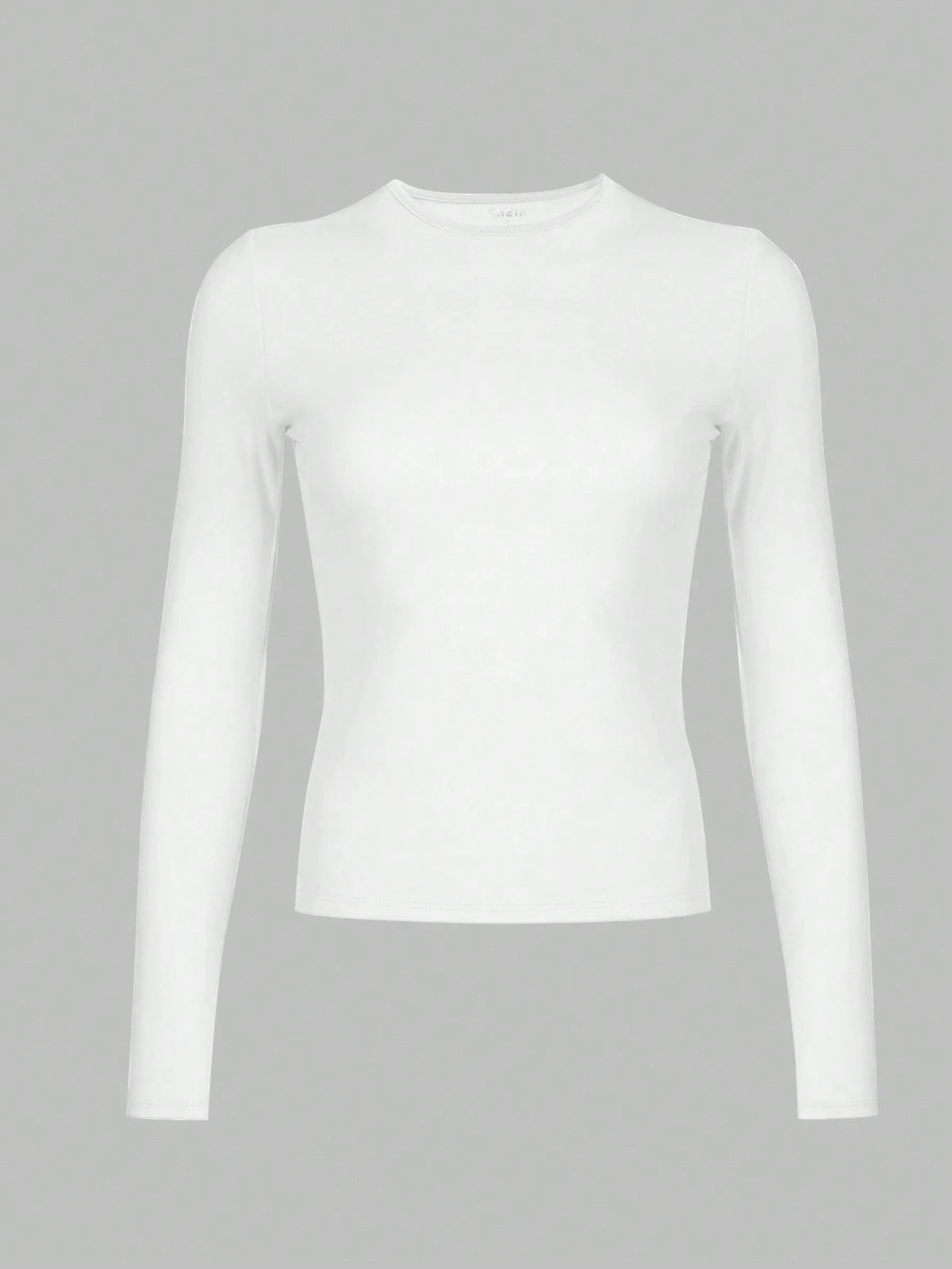 Sundraya Women's Solid Color Round Neck Ruched Slim Fit Long Sleeve T-Shirt Fall Cloth For Women