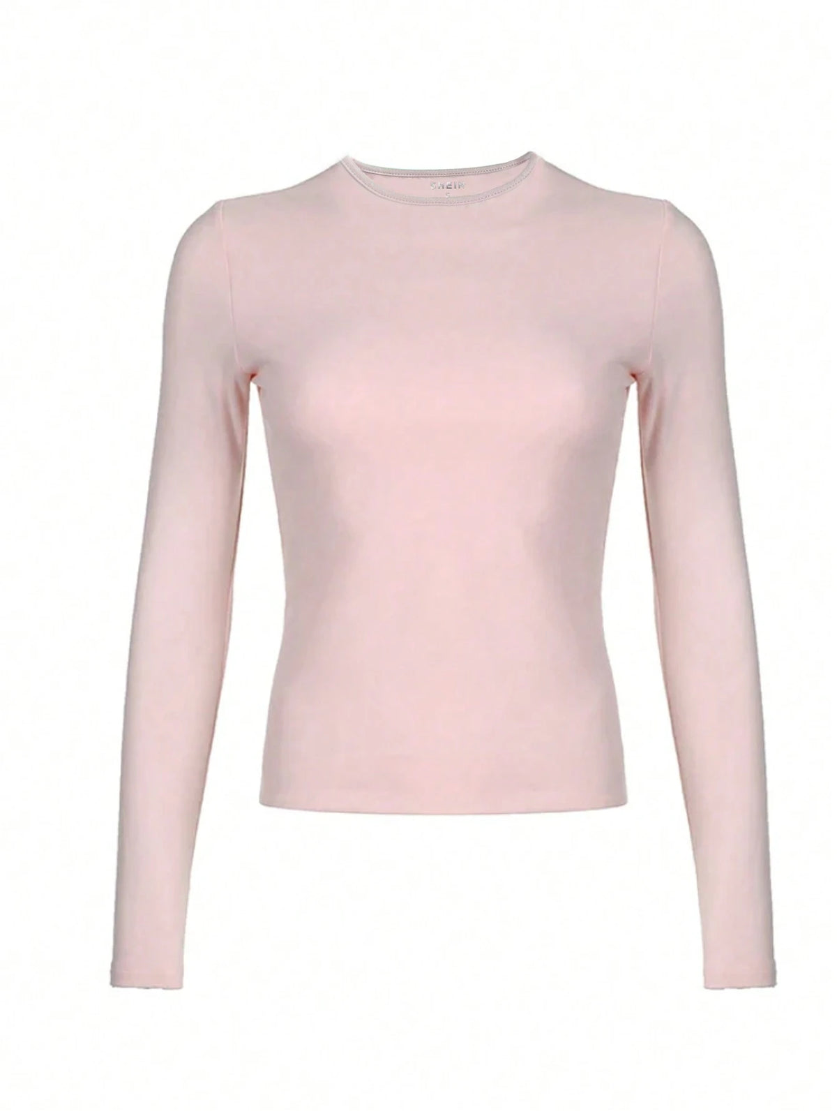 Sundraya Women's Solid Color Round Neck Ruched Slim Fit Long Sleeve T-Shirt Fall Cloth For Women