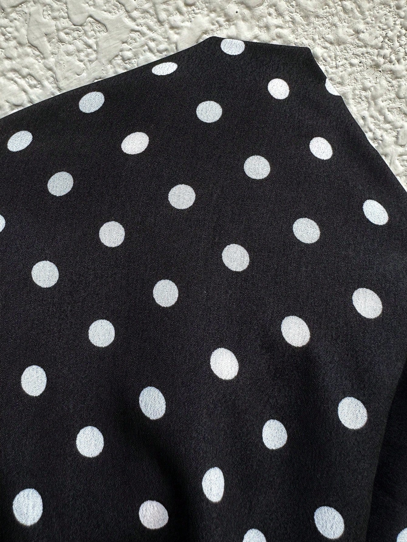 Sunnyshic Women Black And White Polka Dot Lace Patchwork V-Neck Halter Backless Maxi Dress,Elegant Summer Holiday Vacation,Wedding Guest Minimalist Daily Wear
