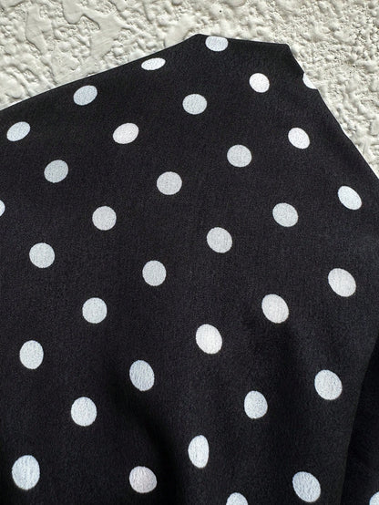 Sunnyshic Women Black And White Polka Dot Lace Patchwork V-Neck Halter Backless Maxi Dress,Elegant Summer Holiday Vacation,Wedding Guest Minimalist Daily Wear