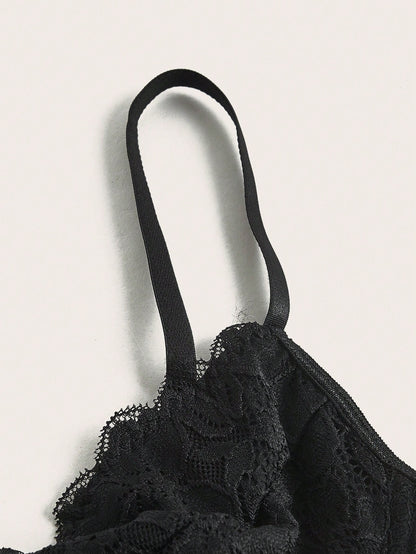 Sweetina Lace Cami Black Corset Top