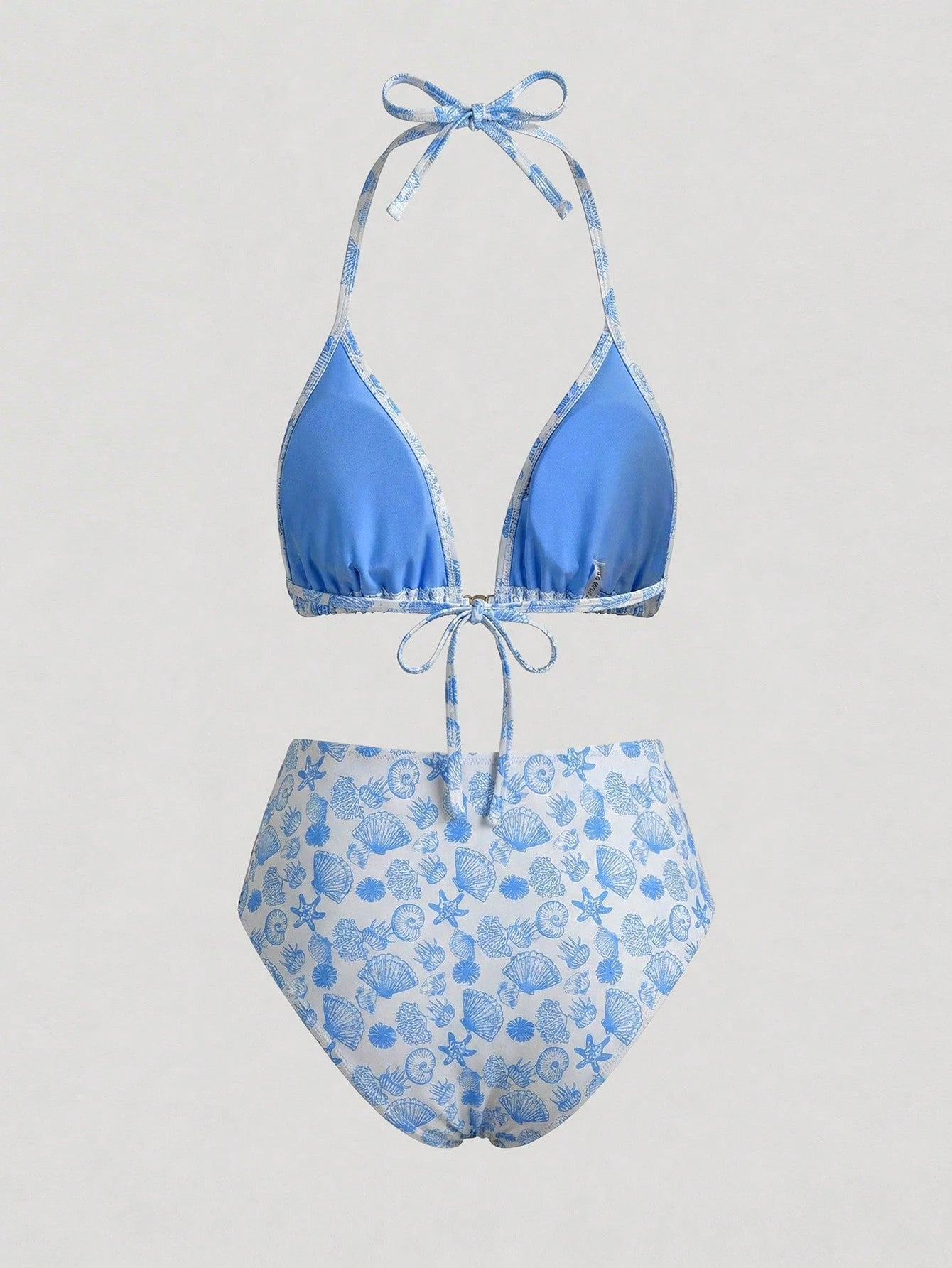 Sweetra CURVE Plus Size Women's Shell Print Sweet Beach Vacation Bikini Set
