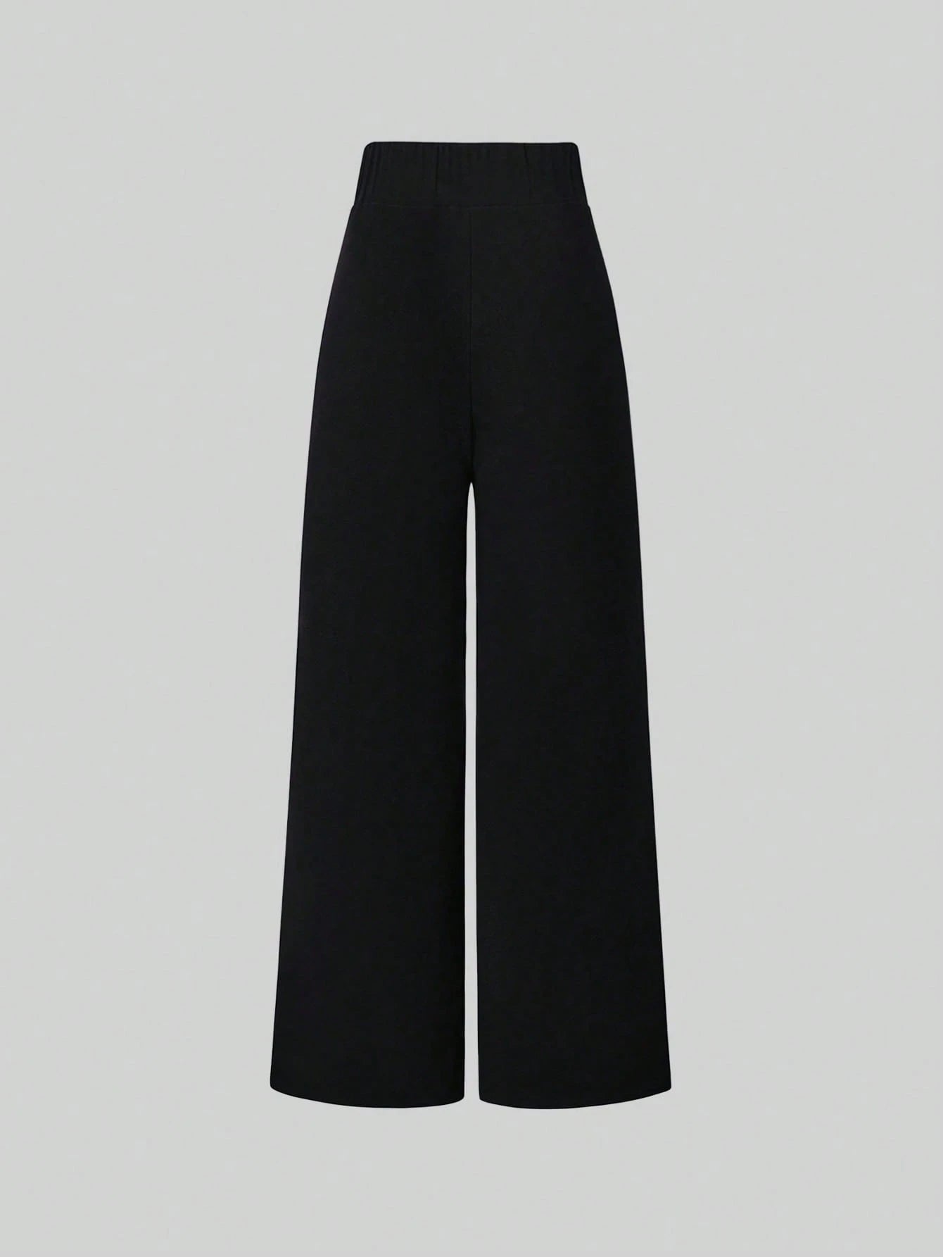 Sweetra Women's Casual Solid Color Wide Leg Pants Fall Cloth For Women