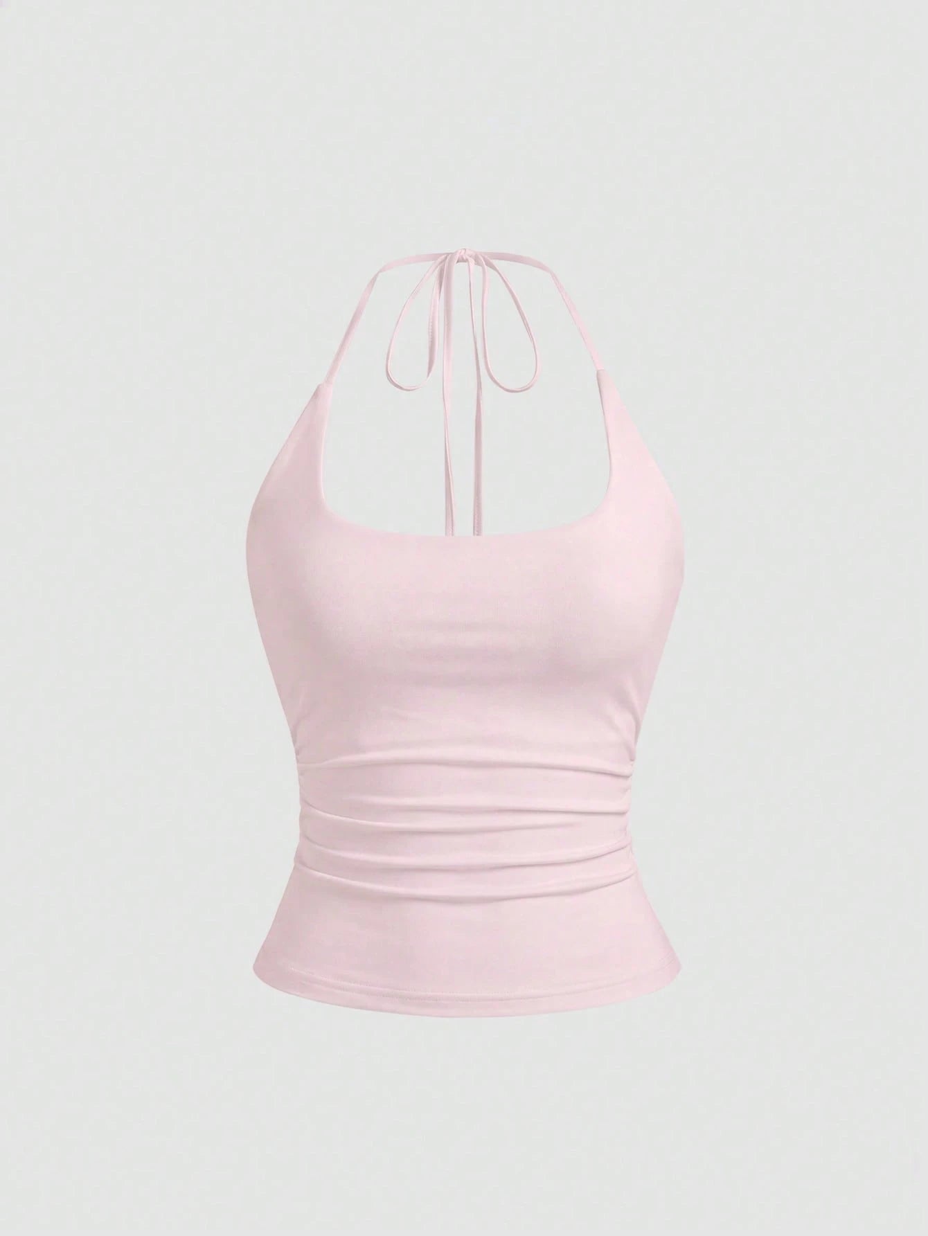 Sweetra Women's European And American Fashion Casual New Summer, Slim Fit Sexy Halter Backless Elegant Commute Casual Fitness Halter Top, 3-Pieces Set