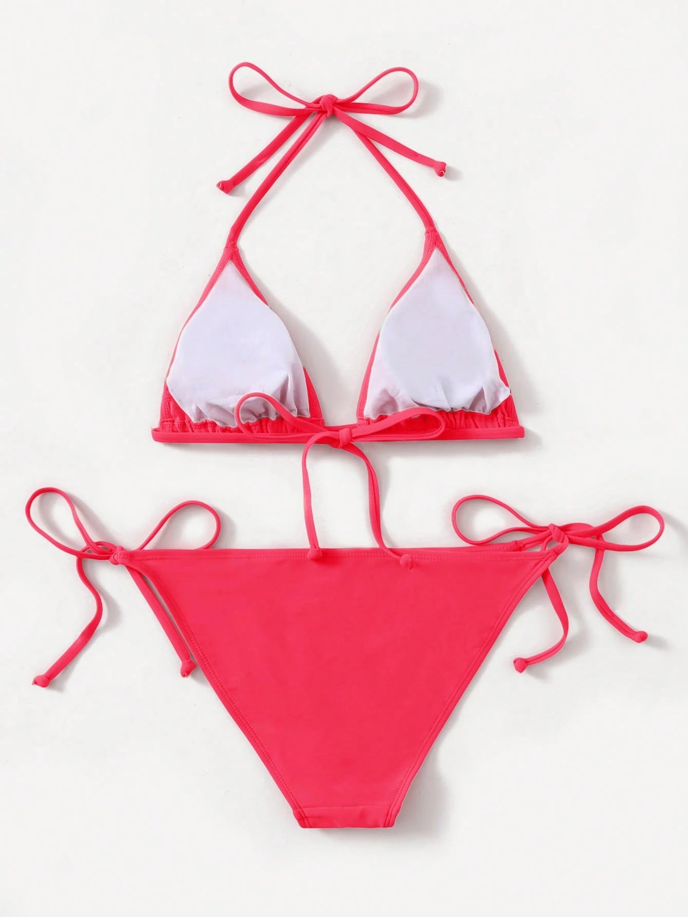 Swim 2 Pieces Solid Color Bikini Swimwear For Beach Vacation For Summer
