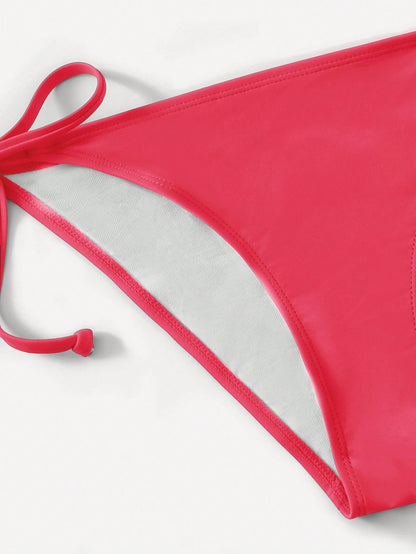Swim 2 Pieces Solid Color Bikini Swimwear For Beach Vacation For Summer