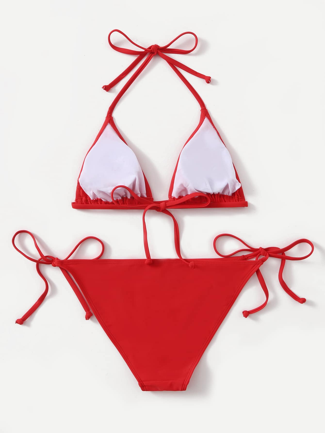 Swim 2 Pieces Solid Color Bikini Swimwear For Beach Vacation For Summer