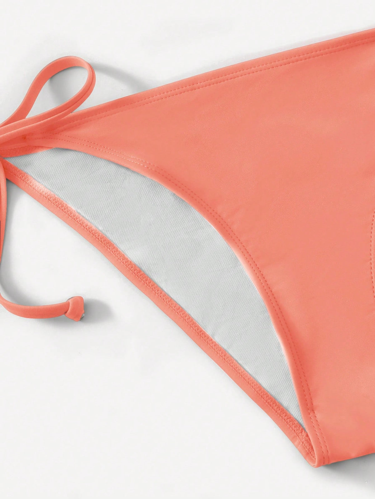 Swim Basics Solid Color Two-Piece Bikini Set With Straps For Beach Holidays, Summer Beach