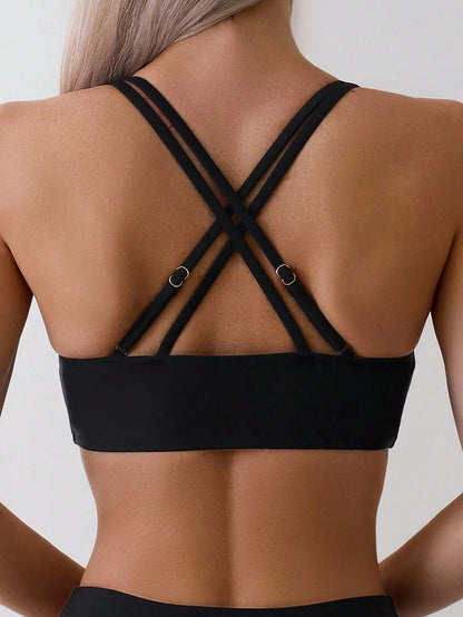 Swim Basics Summer Beach Solid Color Swimwear Top