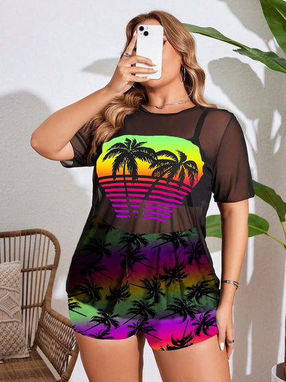 Swim Lushoire Plus Size Halter Bikini, Fashionable For Summer