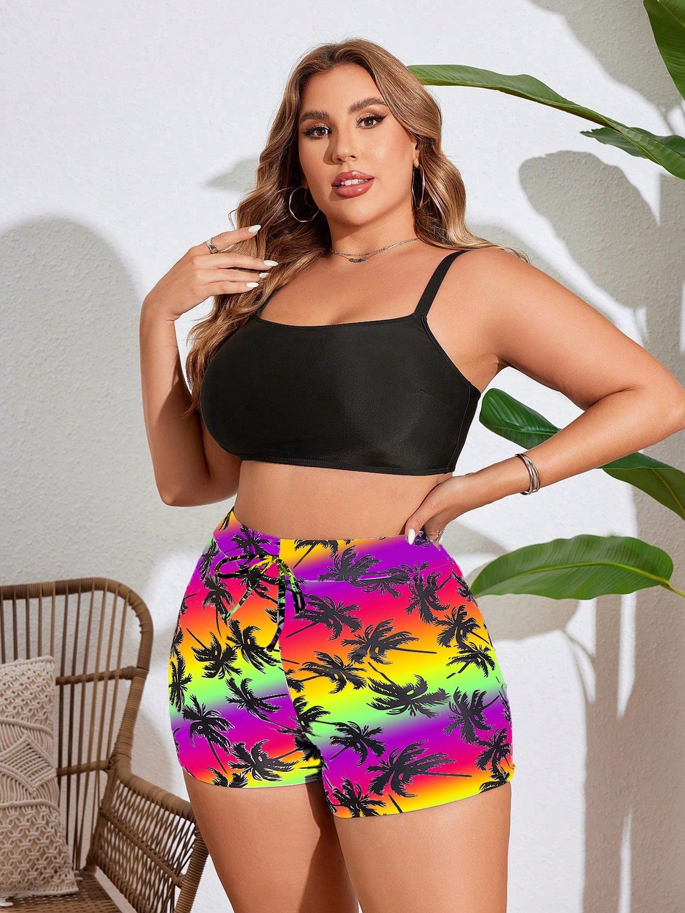 Swim Lushoire Plus Size Halter Bikini, Fashionable For Summer