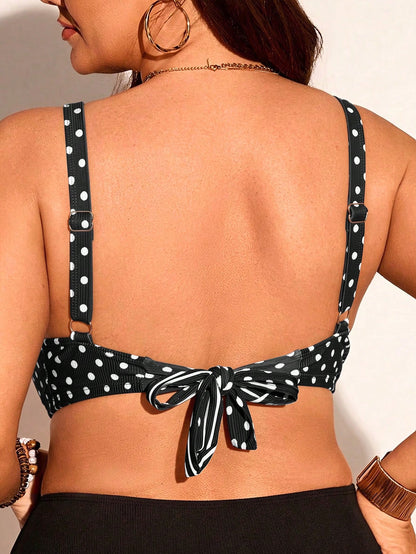 Swim Lushoire Plus Size Women's One-Piece Striped Print Casual Fashion Swimsuit Top