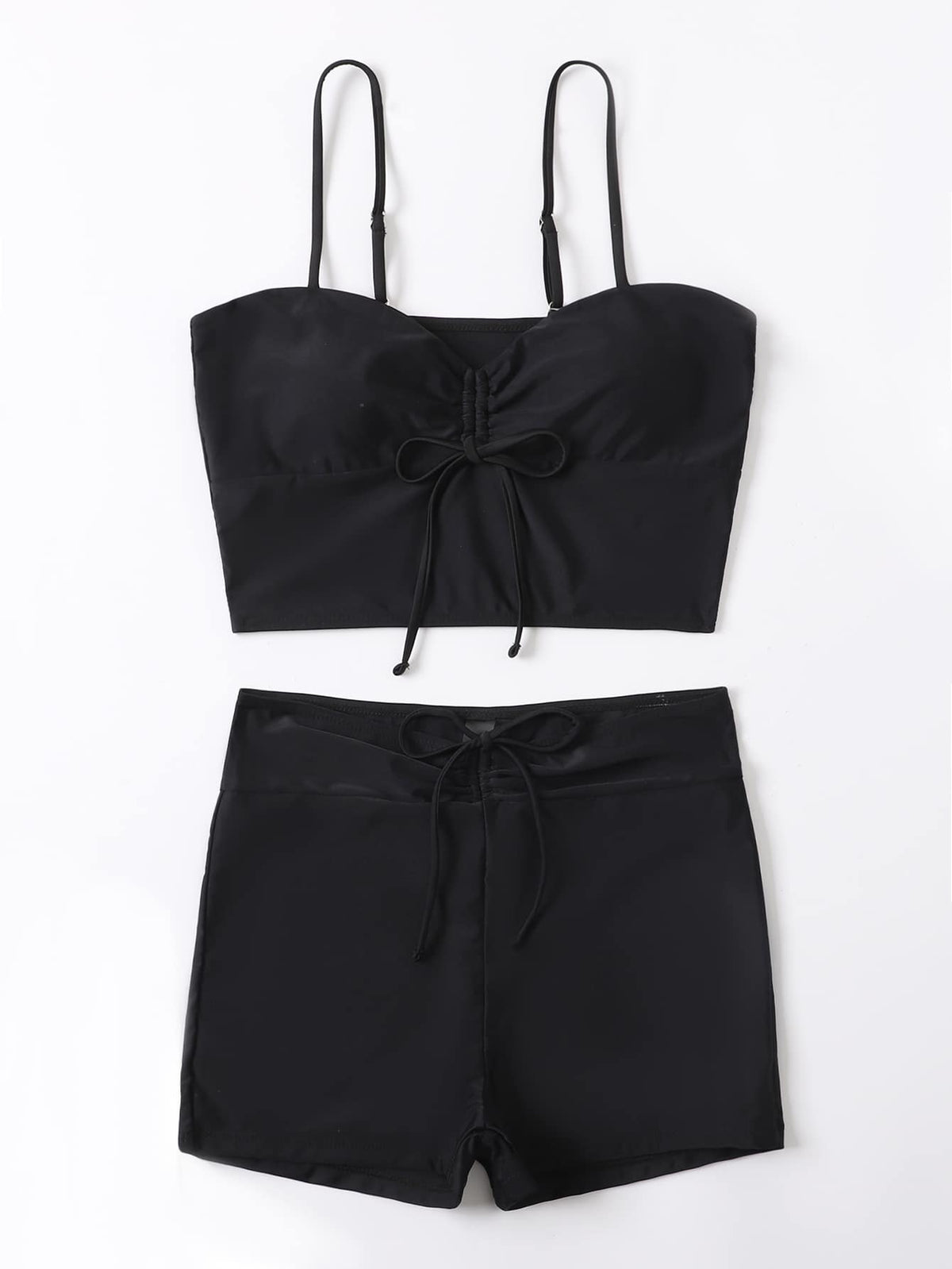 Swim Lushoire Summer Beach Knot Front Shorts Bikini