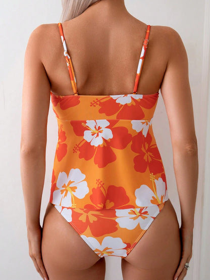Swim Lushoire Women's Printed Random Tank Top Bikini Top For Summer Beach Vacation