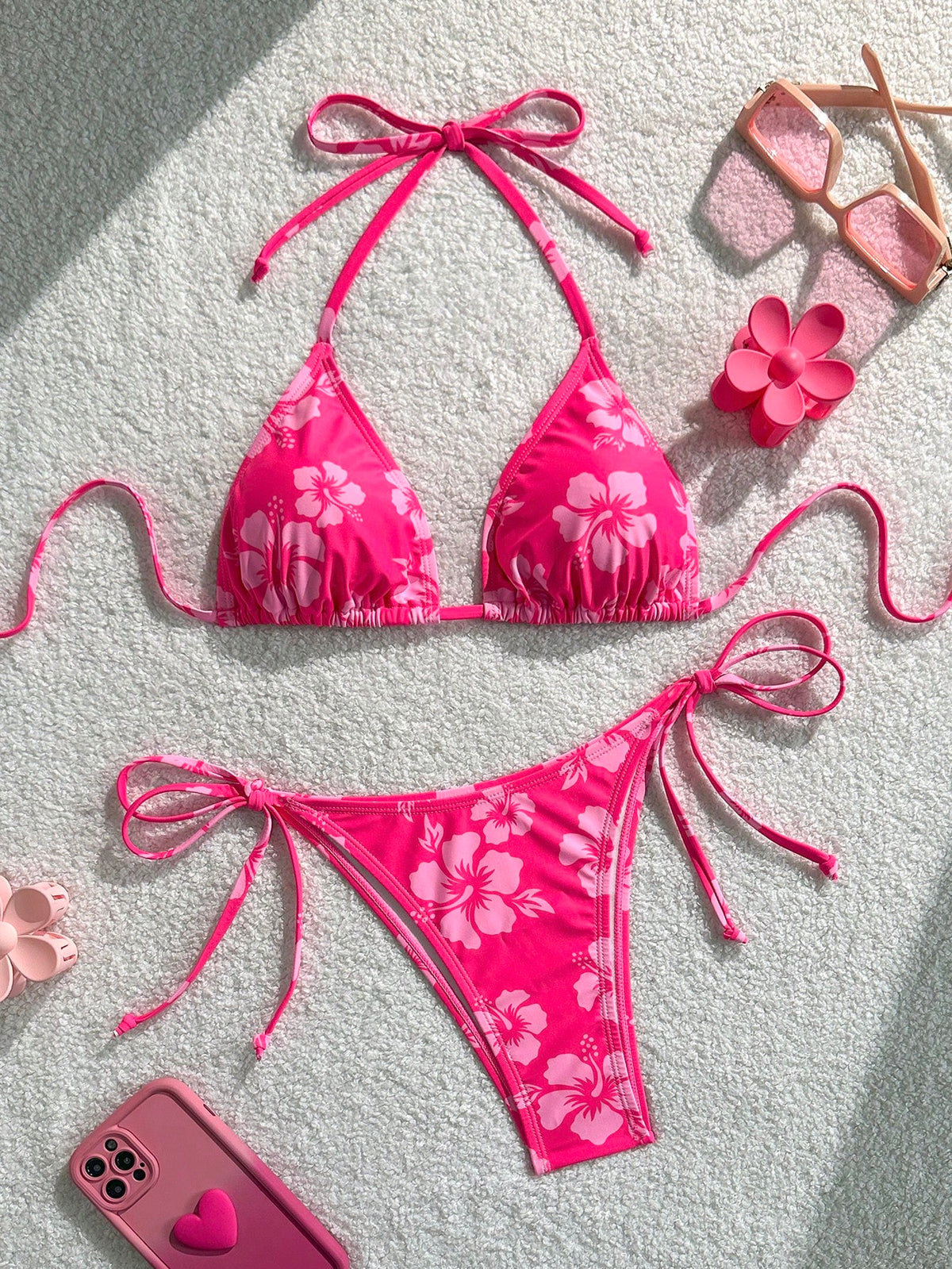 Swim Mod Floral Print Tankini Swimsuit For Summer Beach Vacation