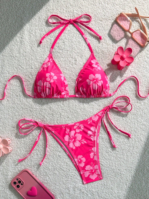 Swim Mod Floral Print Tankini Swimsuit For Summer Beach Vacation