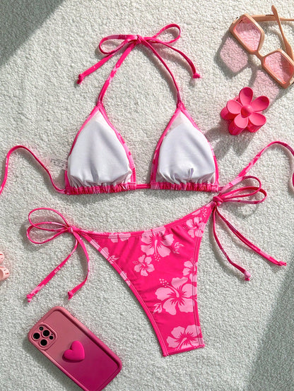 Swim Mod Floral Print Tankini Swimsuit For Summer Beach Vacation