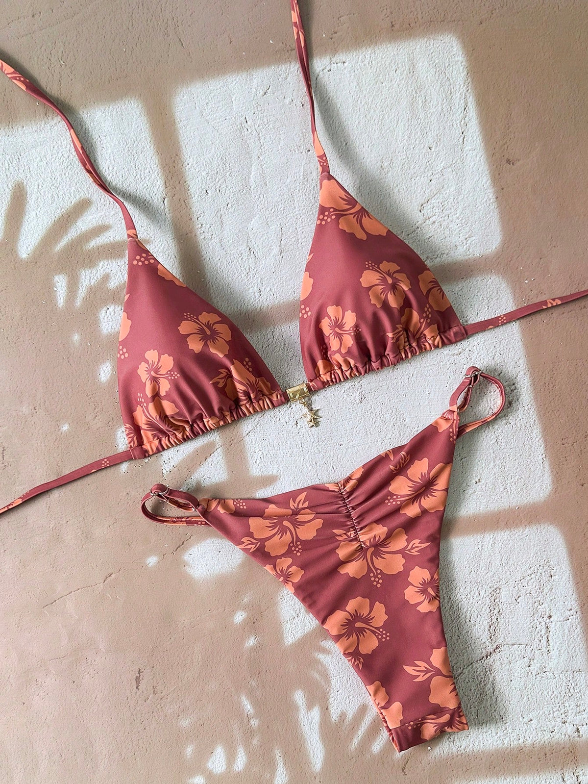 Swim Mod Floral Print Tankini Swimsuit For Summer Beach Vacation