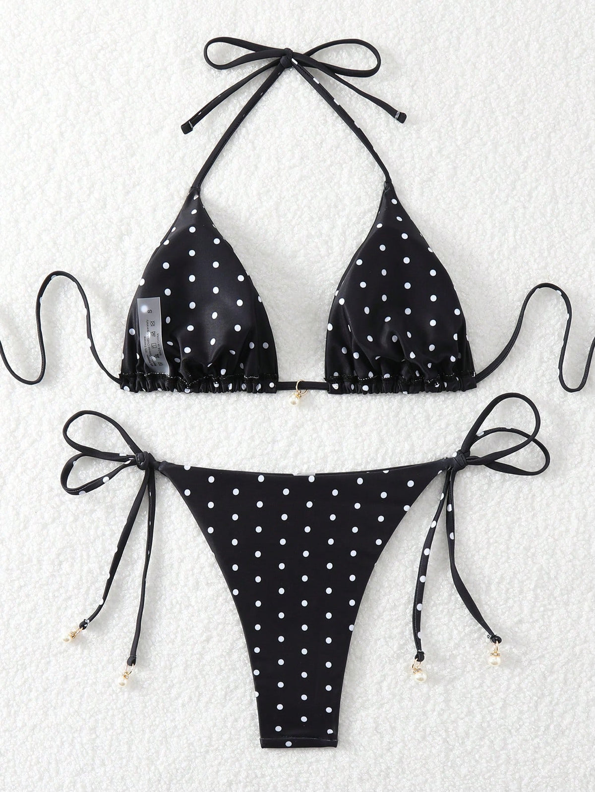 Swim Mod Summer Beach Women's Random Floral Print Side Tie Bikini Set