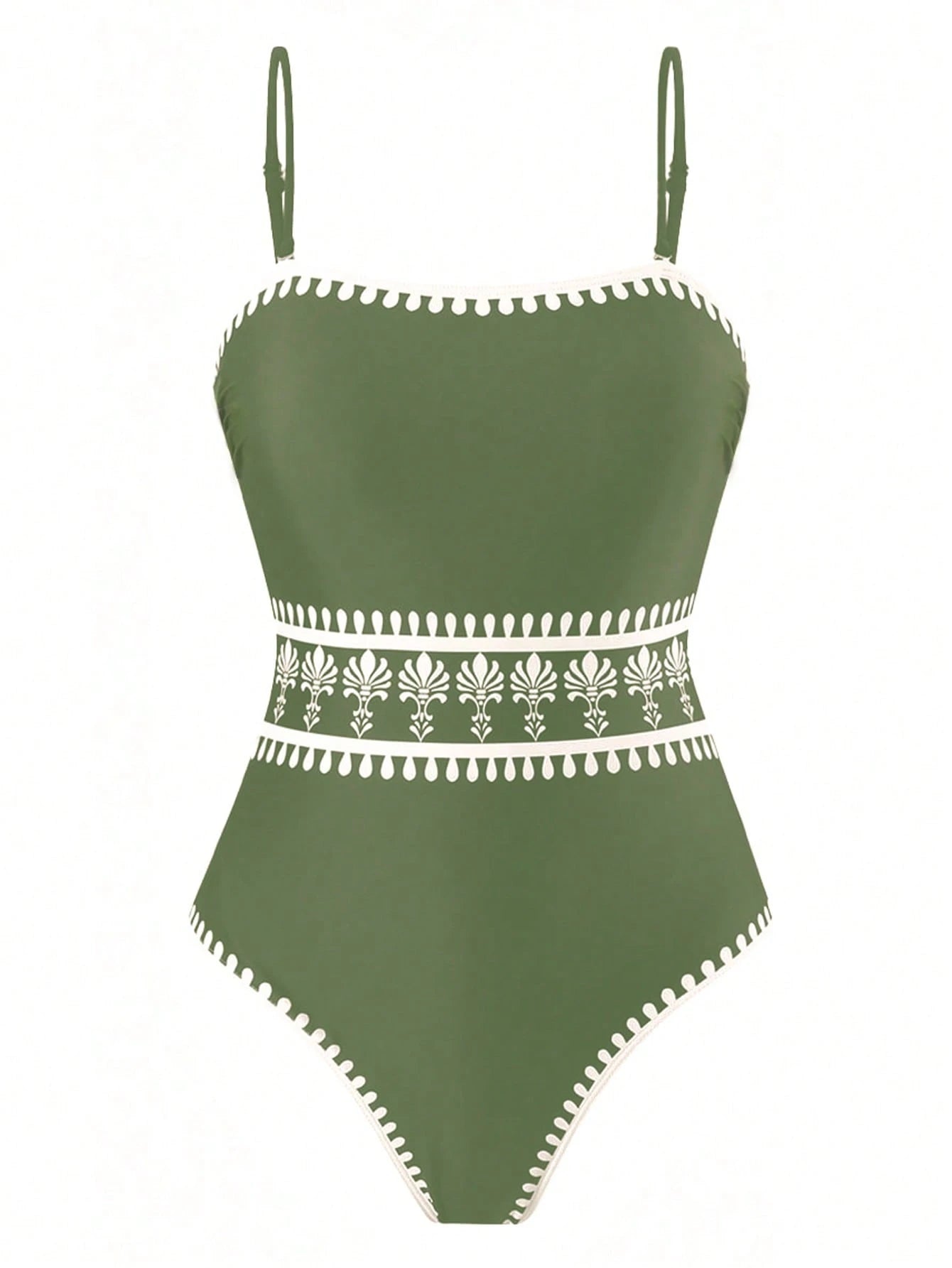 Swim Oasis 2026 Spring/Summer Plus Size One-Piece Printed Casual Elegant Ladies Swimsuit Set