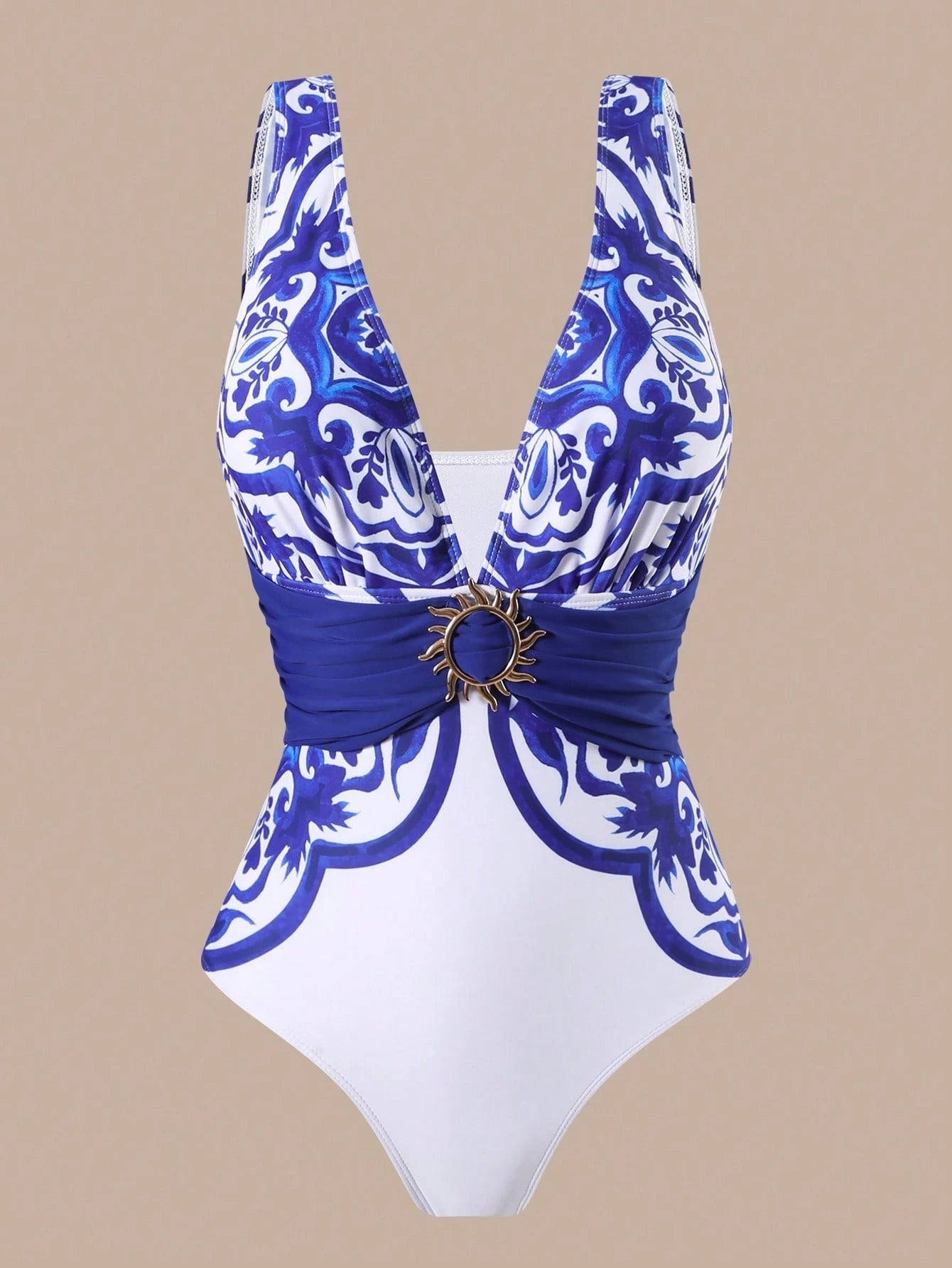 Swim Oasis 3Piece Plus Size Simple One-Piece Swimsuit Set With 3 Pcs, For Women Summer Vacation Beach Wear