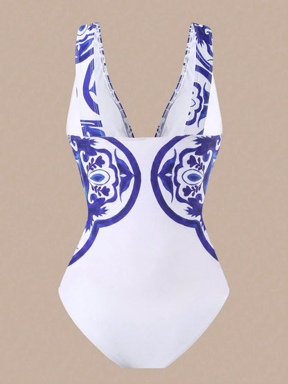 Swim Oasis 3Piece Plus Size Simple One-Piece Swimsuit Set With 3 Pcs, For Women Summer Vacation Beach Wear