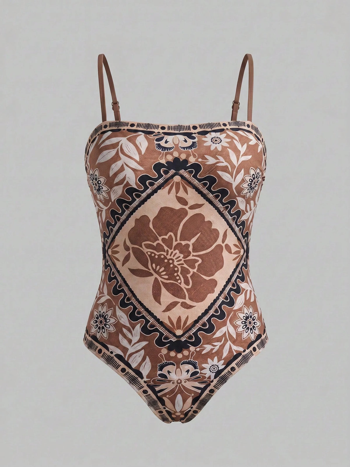 Swim Oasis Women's All-Over Print One-Piece Swimsuit, Suitable For Beach Vacation, Pool Party, Beach Party, Pair With Shorts