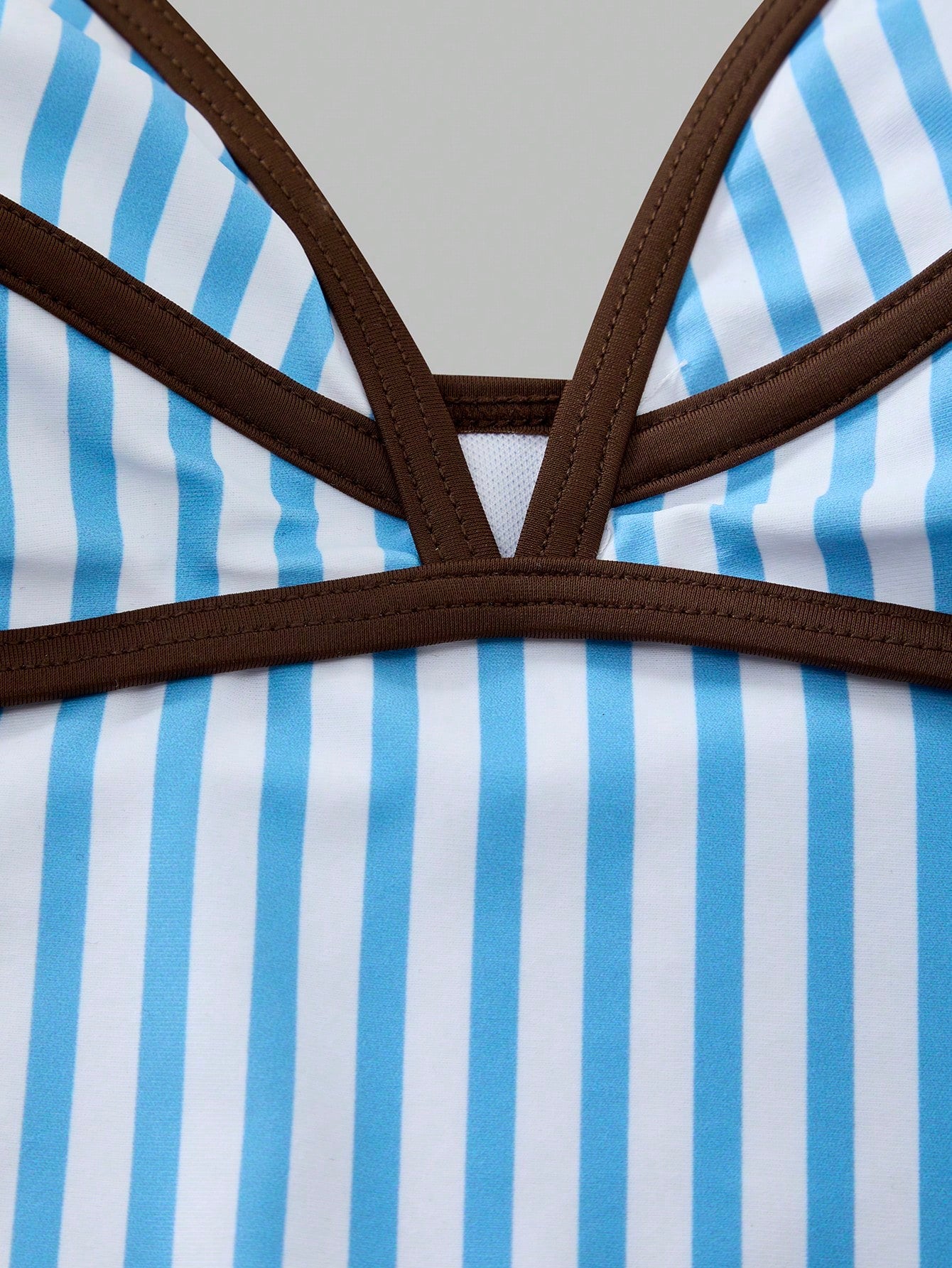Swim Oasis Women's Striped One-Piece Swimsuit Cover-Up Skirt