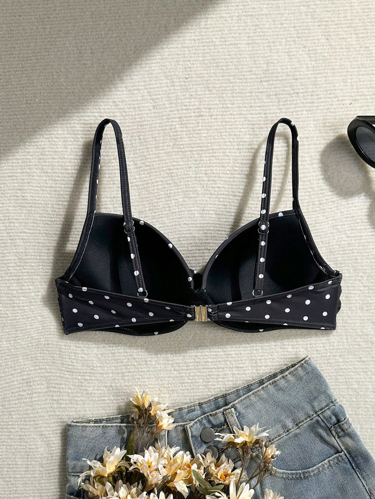 Swim SXY Women's Summer Beach Polka Dot Print Sexy Bikini Top