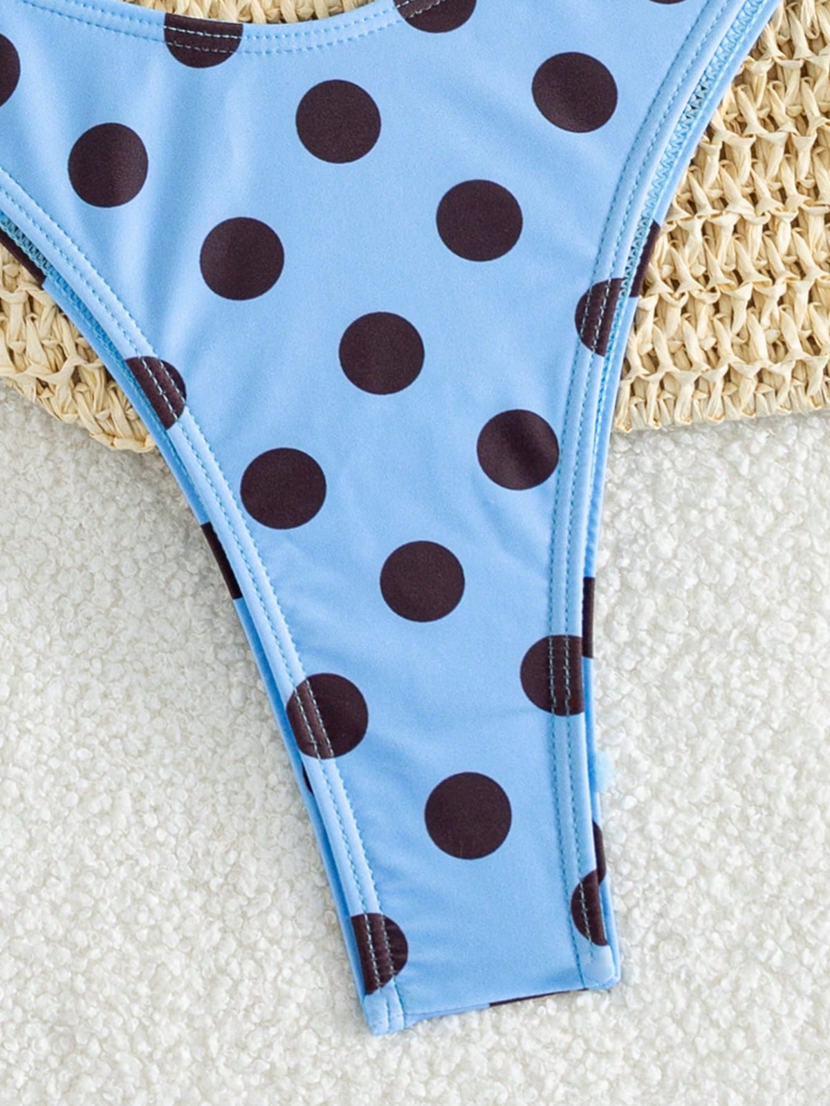 Swim Women's Summer Beach Polka Dot Print Sexy Fashion Bikini Two-Piece Swimsuit Set