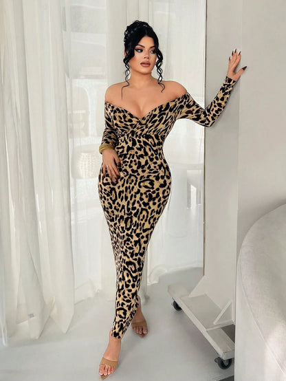 SXY Elegant Sexy Khaki Off Shoulder Fitted Long Dress,Near Year,Christmas,Party Club Night, Bodycon Outfit Women, The Dress,New Autumn