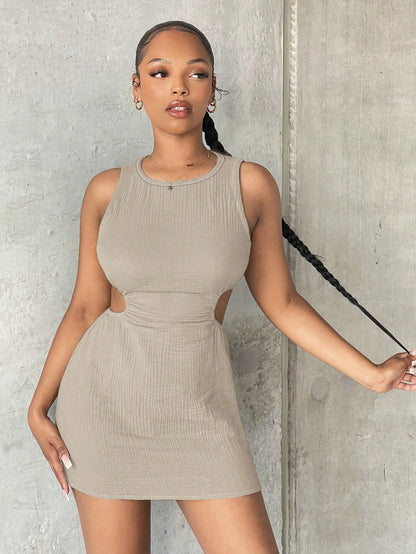 SXY Summer Cut Out Waist Bodycon Dress,Summer Dresses For Women
