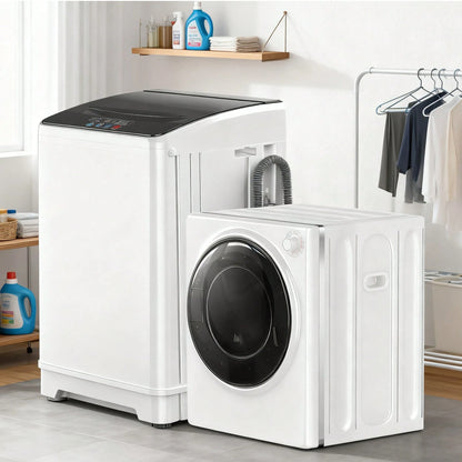 TABU 3.0 Cu.Ft. Full Automatic Washer & Compact Electric Dryer Combo – Efficient Laundry Set With Easy Knob Control, Modern Grey