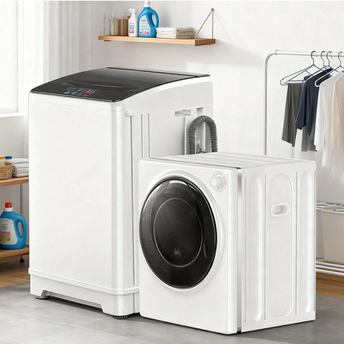 TABU 3.0 Cu.Ft. Full Automatic Washer & Compact Electric Dryer Combo – Efficient Laundry Set With Easy Knob Control, Modern Grey