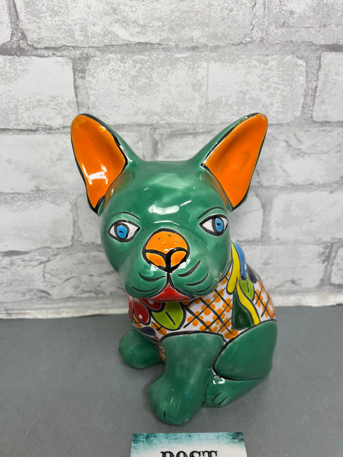 Talavera Mexican Pottery French Bull Dog