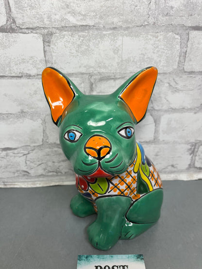 Talavera Mexican Pottery French Bull Dog