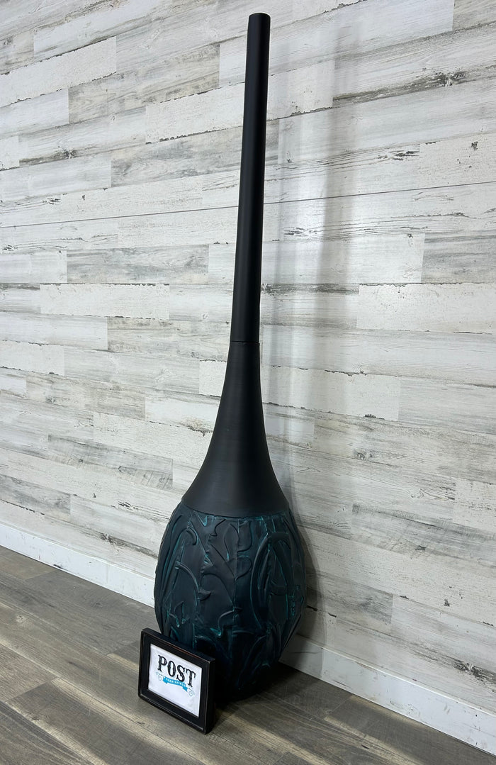 Tall Metal Vase Black