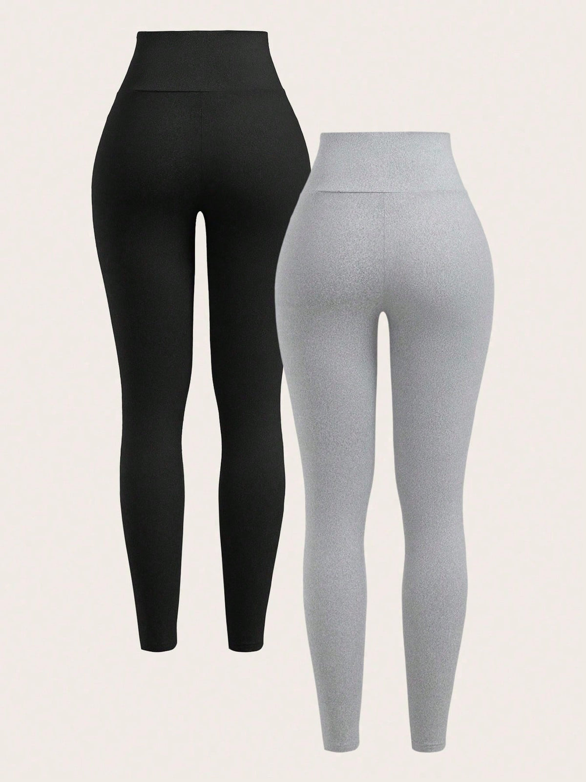 Tall Women's Minimalist Athletic Baggy Casual Elastic V-Waist High Waist Skinny Long Pants, Tall Women Gym Grey Black Autumn