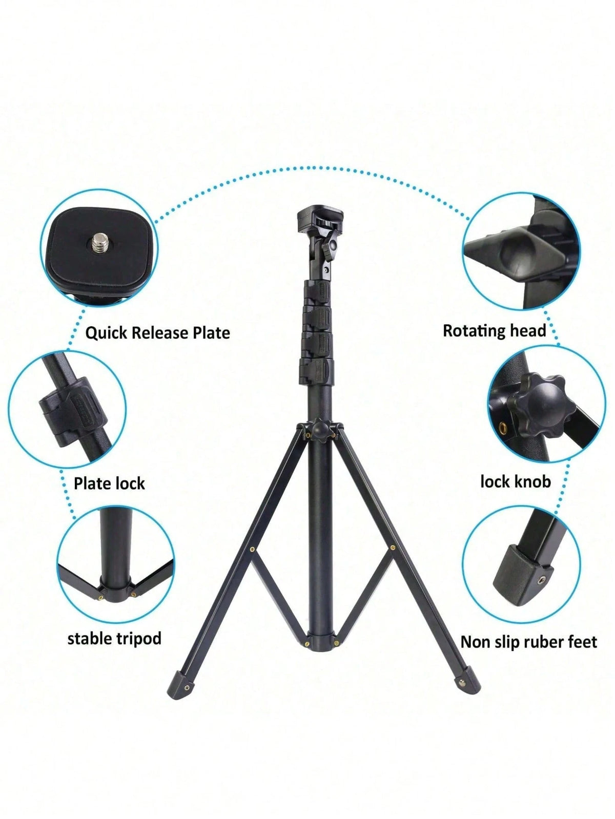 Tangle Free Large Size Mobile Phone Photography Accessories 10 Inch Professional LED Studio Spotlight With 130cm Adjustable Tripod Portable Square Light With Diffuser Panel 22.5x16cm 3 Color Mild Ultr